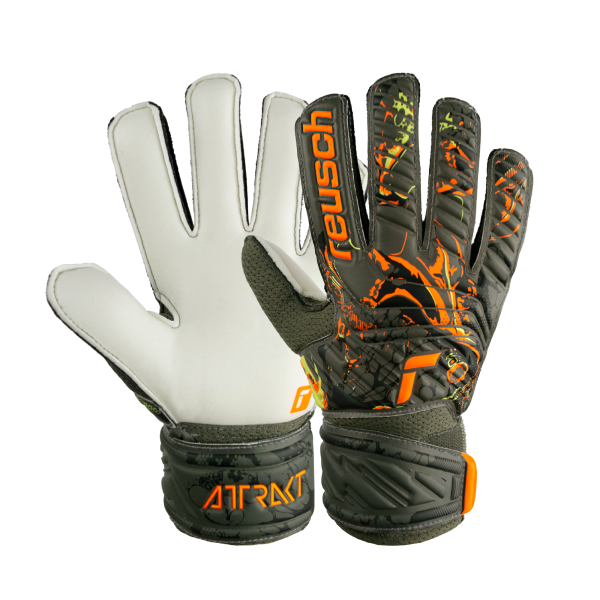 Reusch Attrakt Solid Junior 5372016 5556 grün grau 1